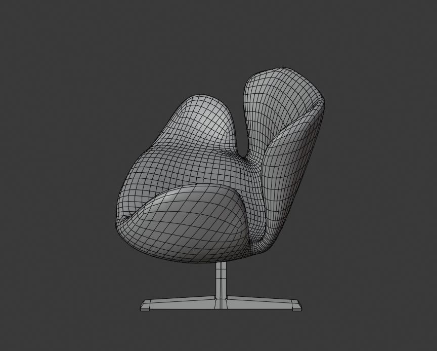 Swan Sofa 3D model_4