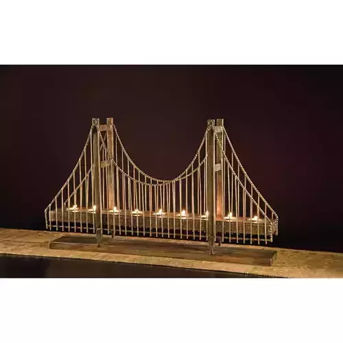 Suspension Bridge Iron Votive Low-poly 3D model