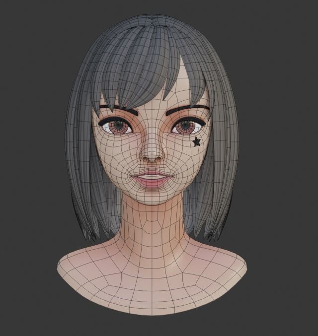 CB Character Stylized Low-poly 3D model_1