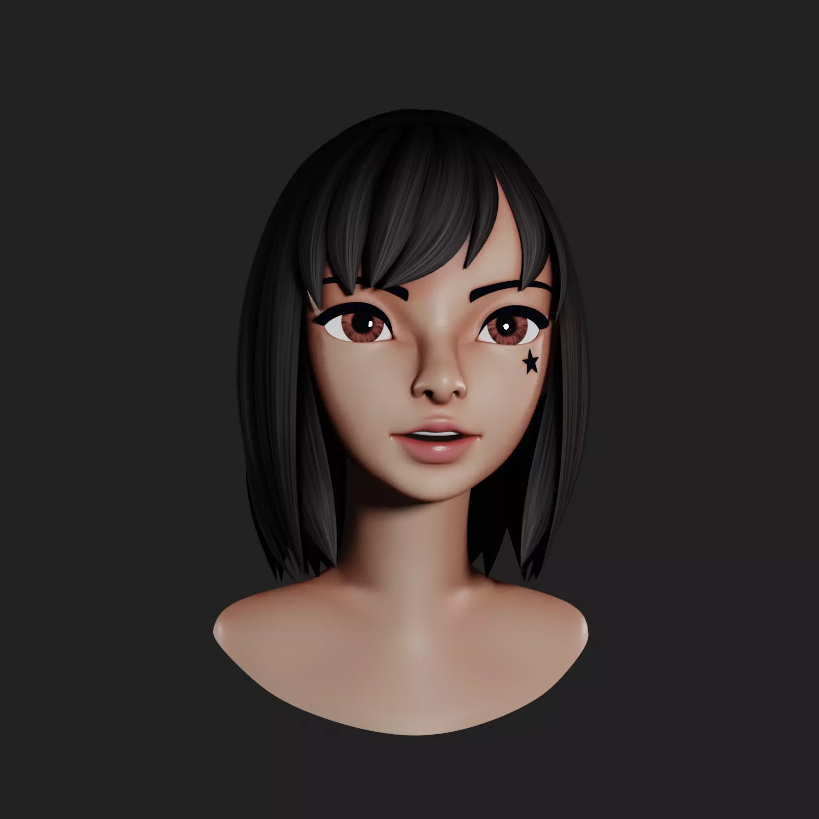 CB Character Stylized Low-poly 3D model_0