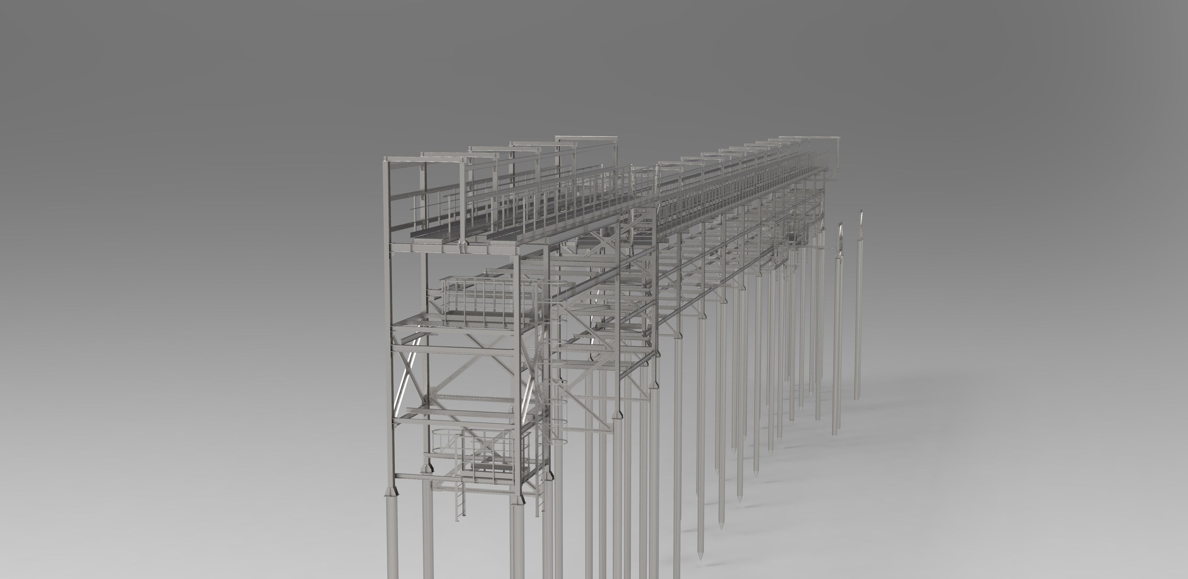 Pipeline overpass Low-poly 3D model_4