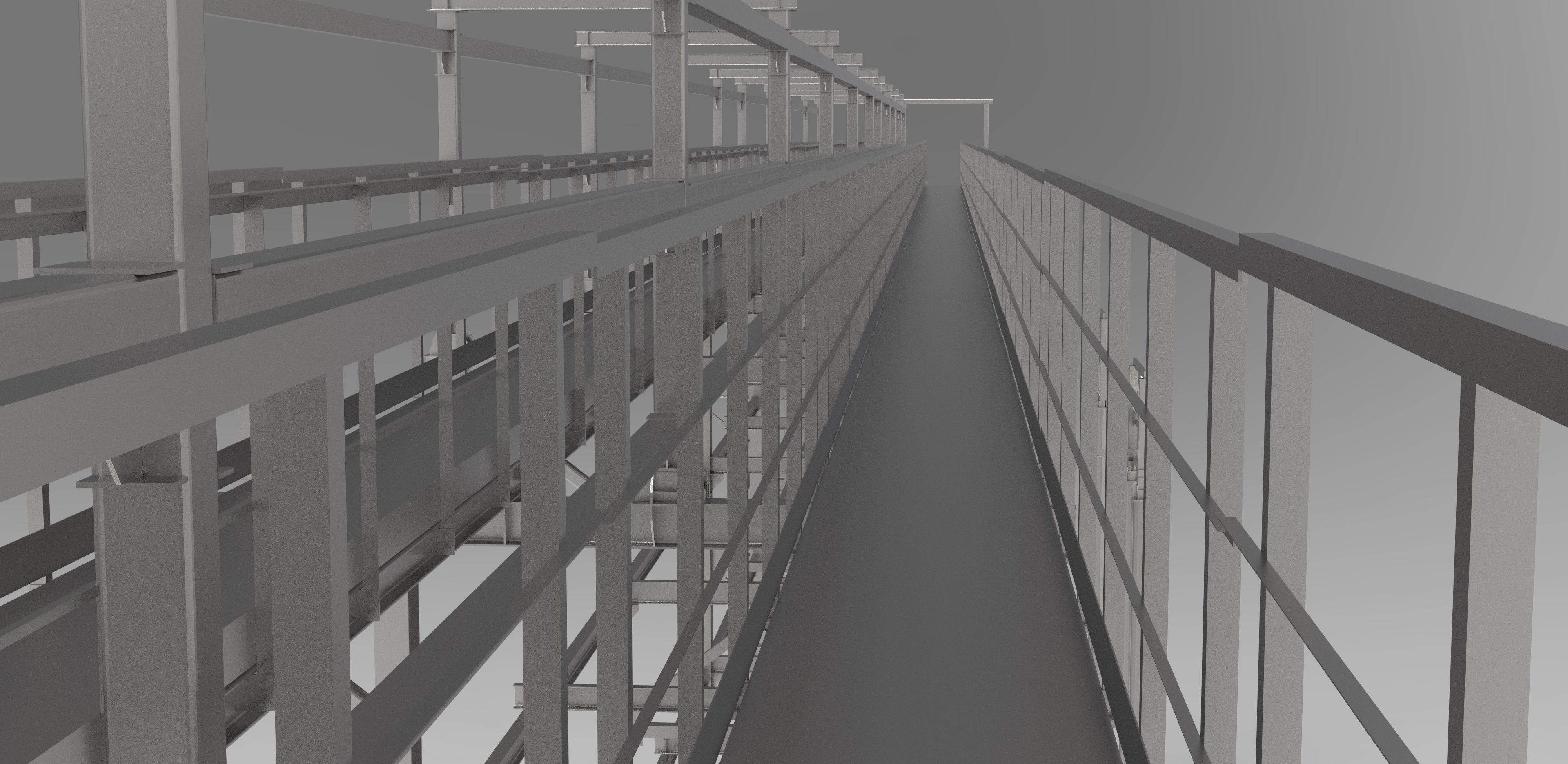 Pipeline overpass Low-poly 3D model_10