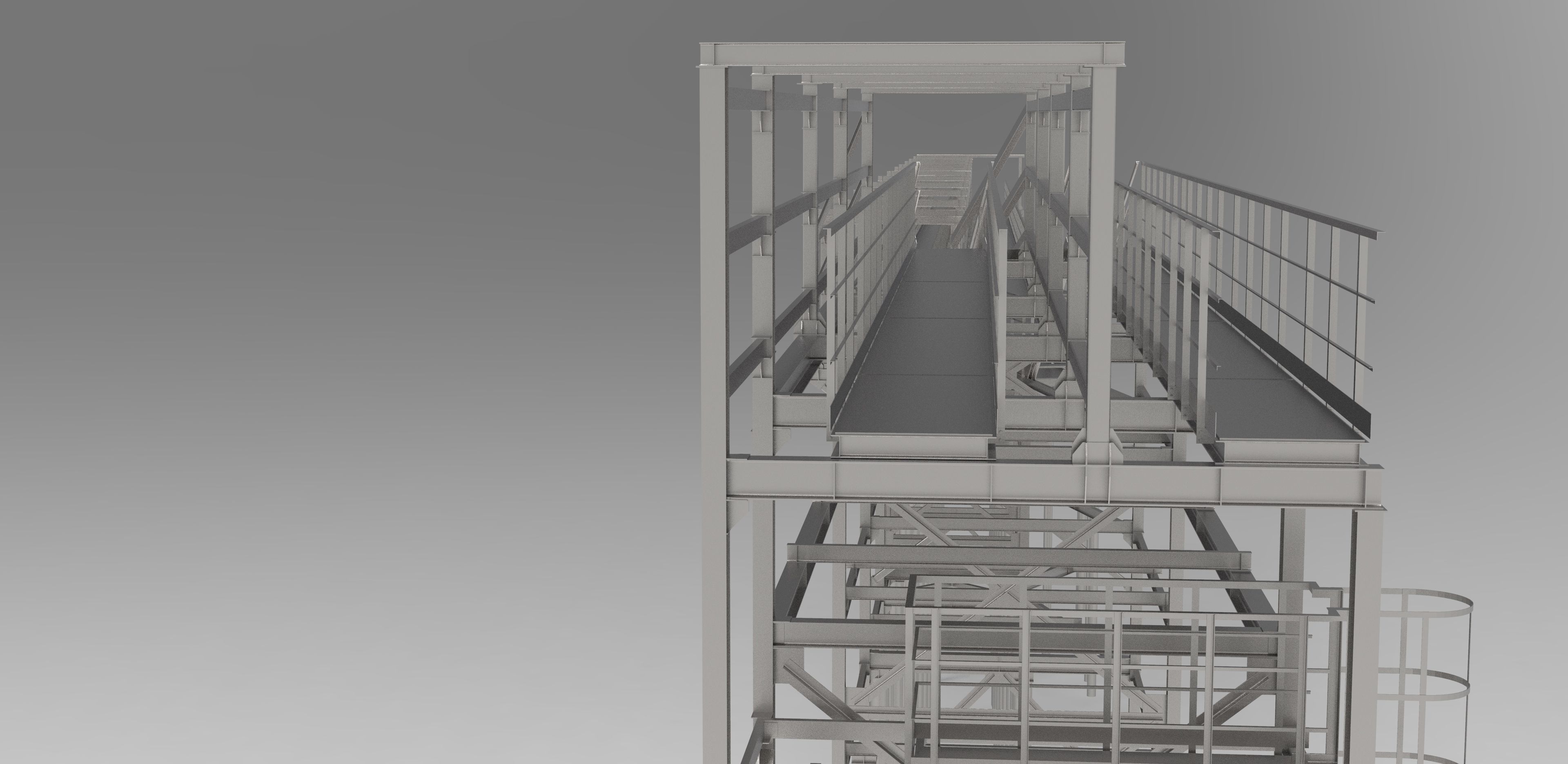 Pipeline overpass Low-poly 3D model_5