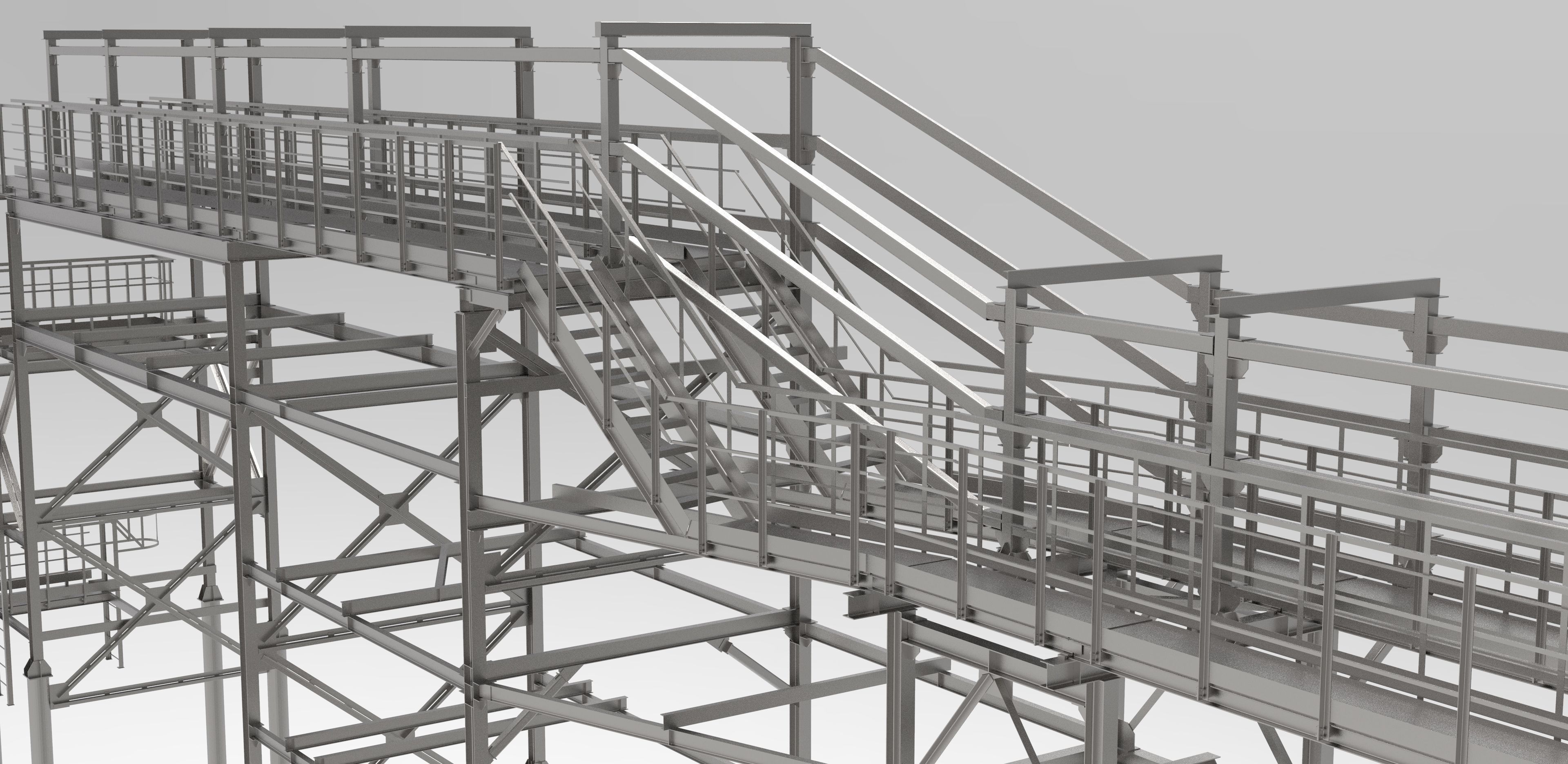 Pipeline overpass Low-poly 3D model_7