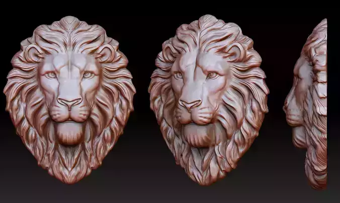 Lion head pendant 3D print model