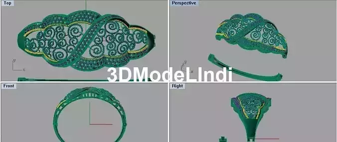 Cubic Zirconia Bracelets Design 3D file