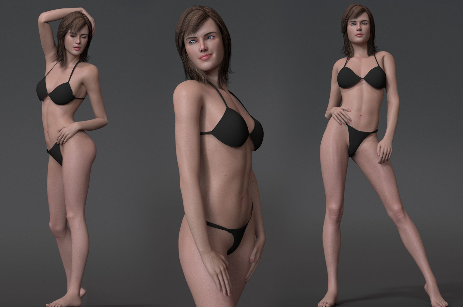 Female Base Maya 2018 Rig 3D model_3