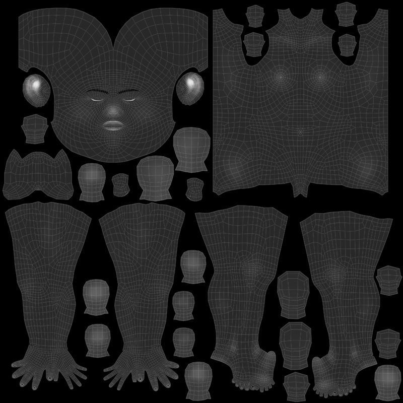 Female Base Maya 2018 Rig 3D model_27