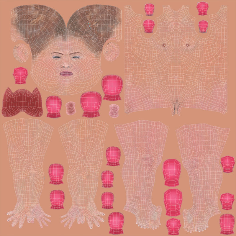 Female Base Maya 2018 Rig 3D model_30