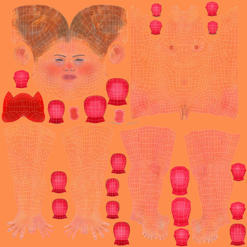 Female Base Maya 2018 Rig 3D model_32