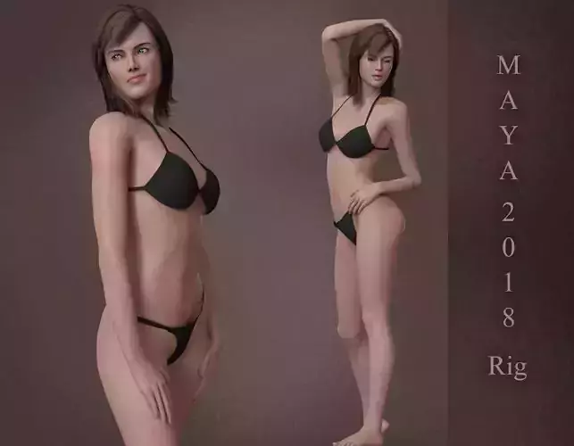Female Base Maya 2018 Rig 3D model Female Base Maya 2018 Rig 3D model