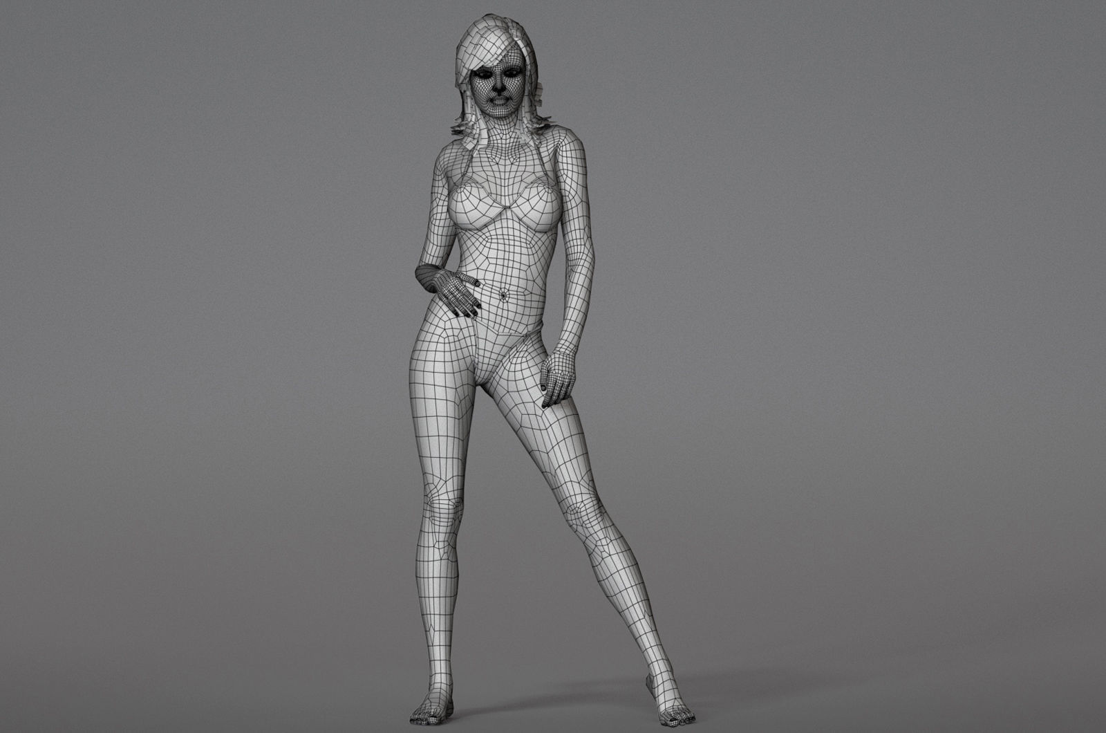 Female Base Maya 2018 Rig 3D model_23