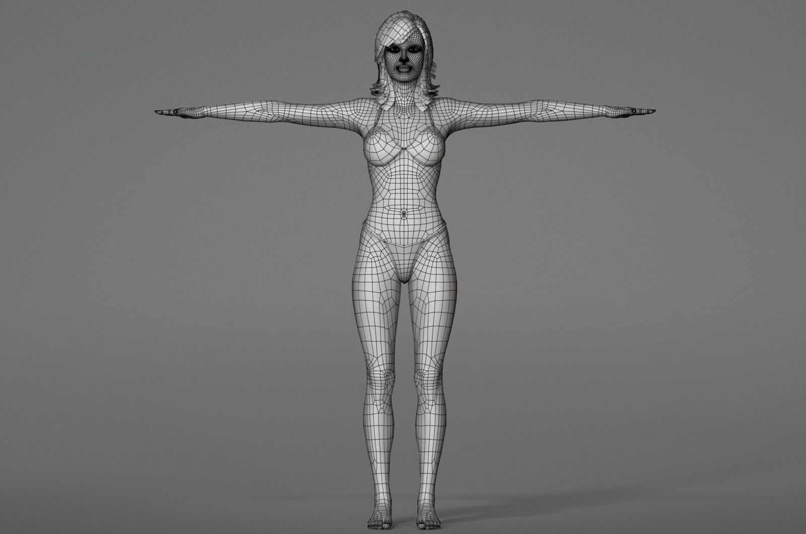 Female Base Maya 2018 Rig 3D model_25