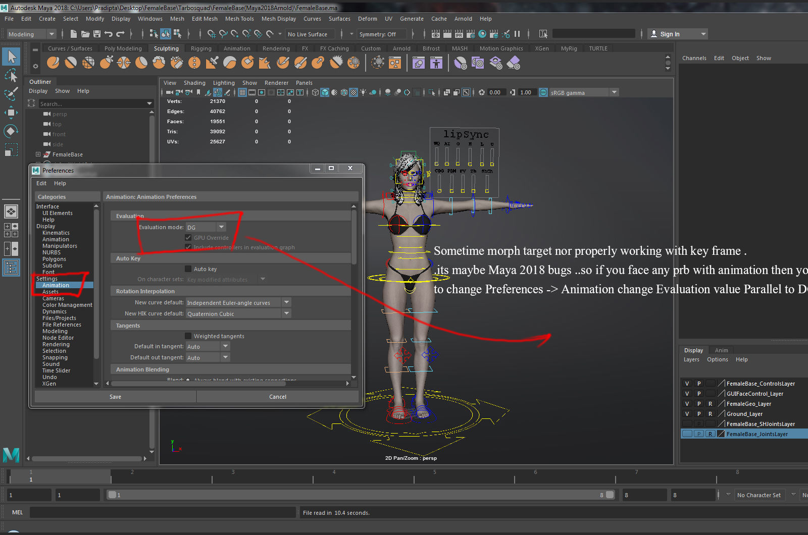 Female Base Maya 2018 Rig 3D model_38