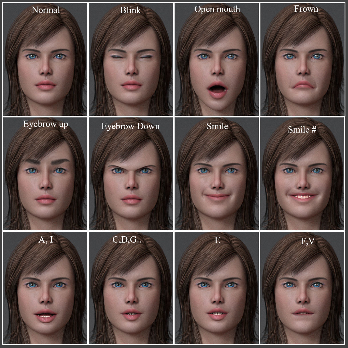 Female Base Maya 2018 Rig 3D model_17