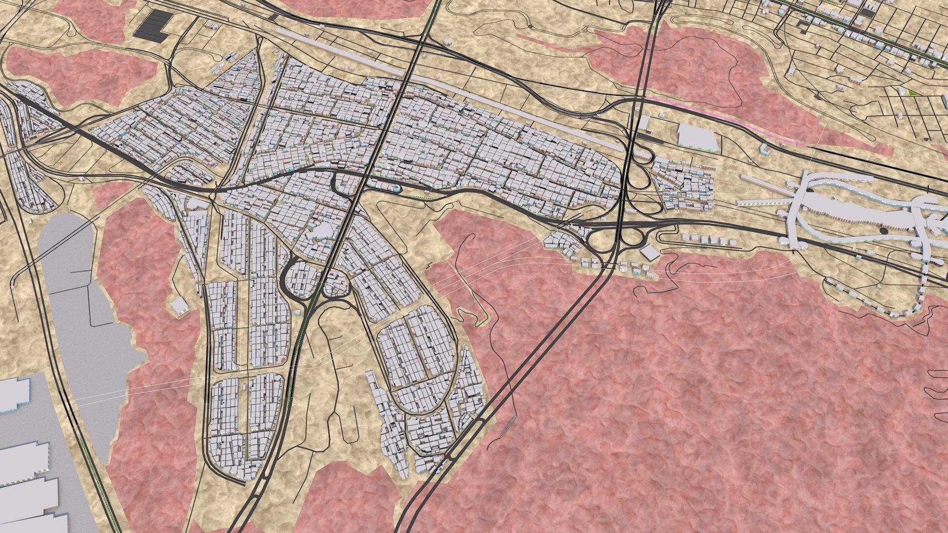 Makkah Mecca City of Saudi Arabia 2021 July Low-poly 3D model_15