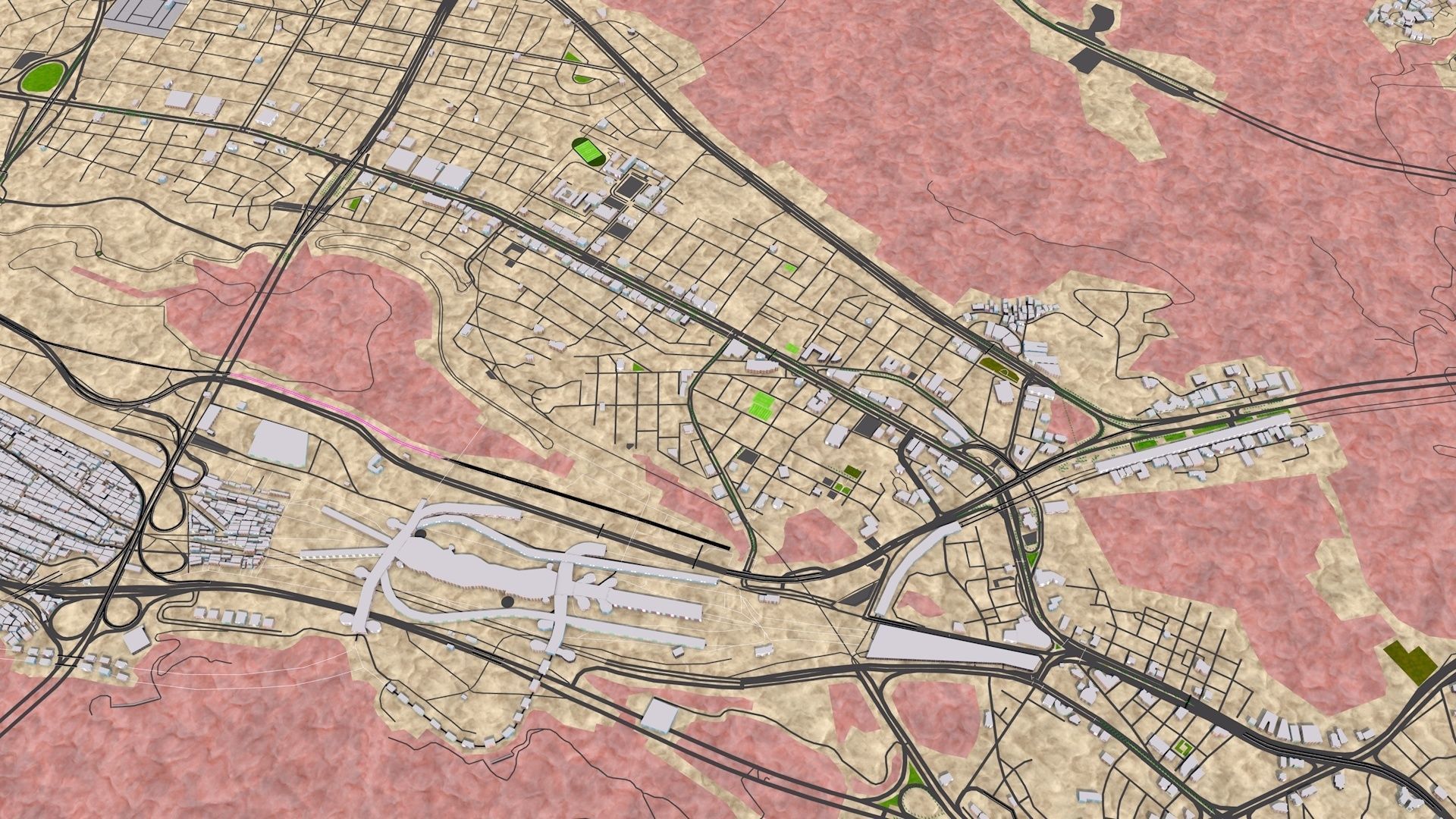 Makkah Mecca City of Saudi Arabia 2021 July Low-poly 3D model_11