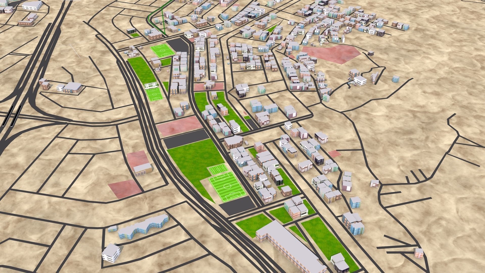 Makkah Mecca City of Saudi Arabia 2021 July Low-poly 3D model_17