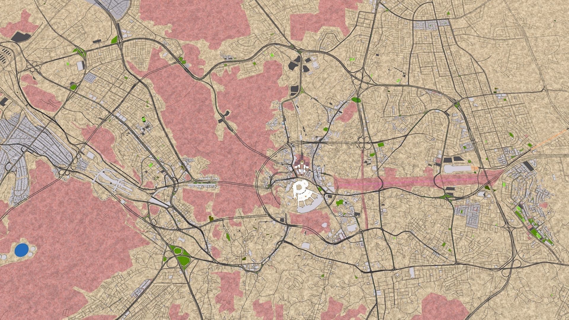 Makkah Mecca City of Saudi Arabia 2021 July Low-poly 3D model_10