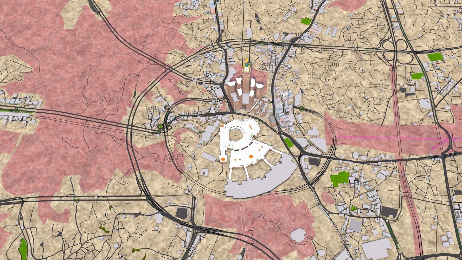 Makkah Mecca City of Saudi Arabia 2021 July Low-poly 3D model_12