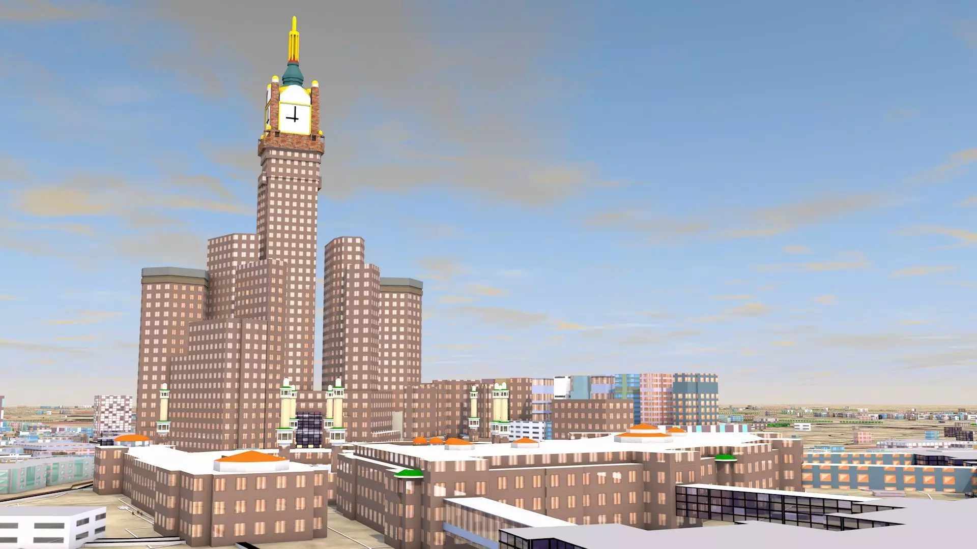 Makkah Mecca City of Saudi Arabia 2021 July Low-poly 3D model_0