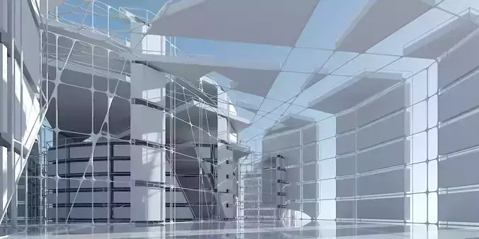 Futuristic Architectural Interior 13 3D model