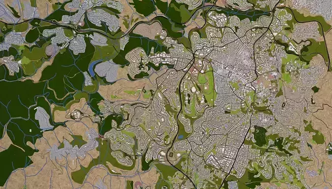 Jerusalem City Low-poly 3D model