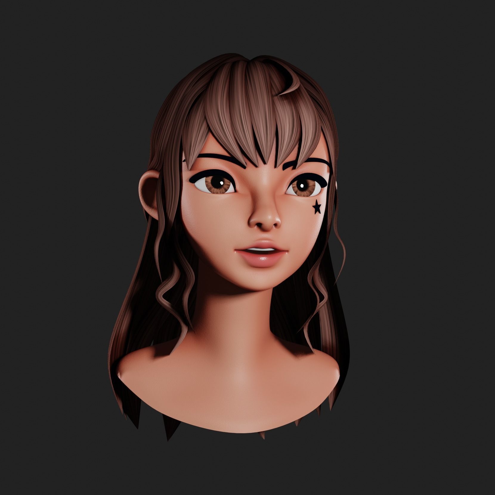 CAA Character Stylized Low-poly 3D model_7