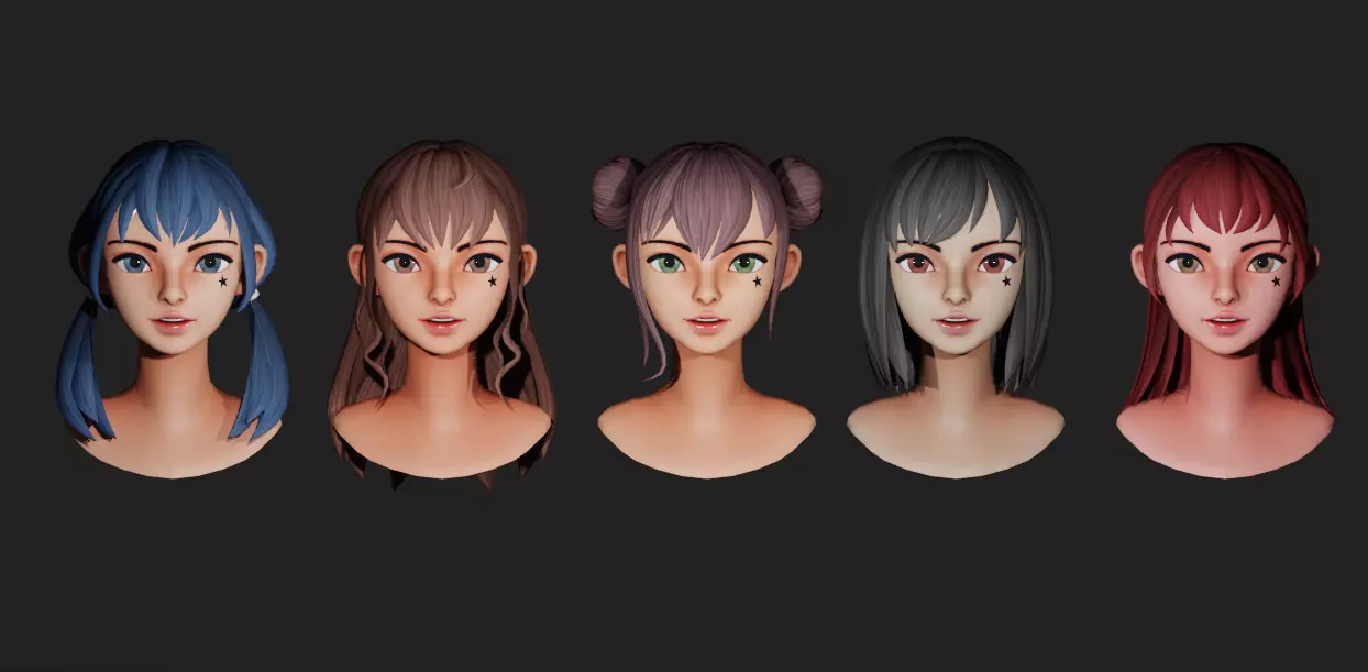 CAA Character Stylized Low-poly 3D model_0