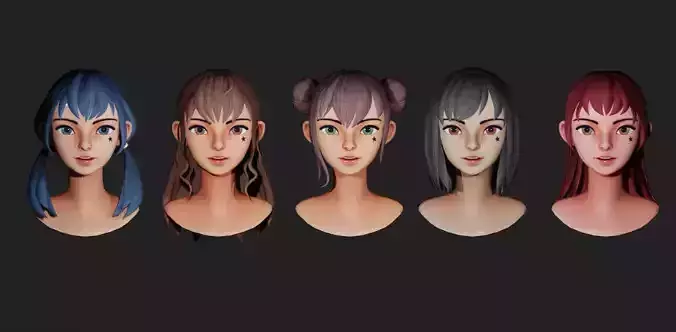 CAA Character Stylized Low-poly 3D model