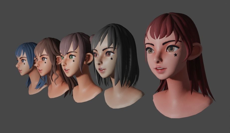 CAA Character Stylized Low-poly 3D model_3