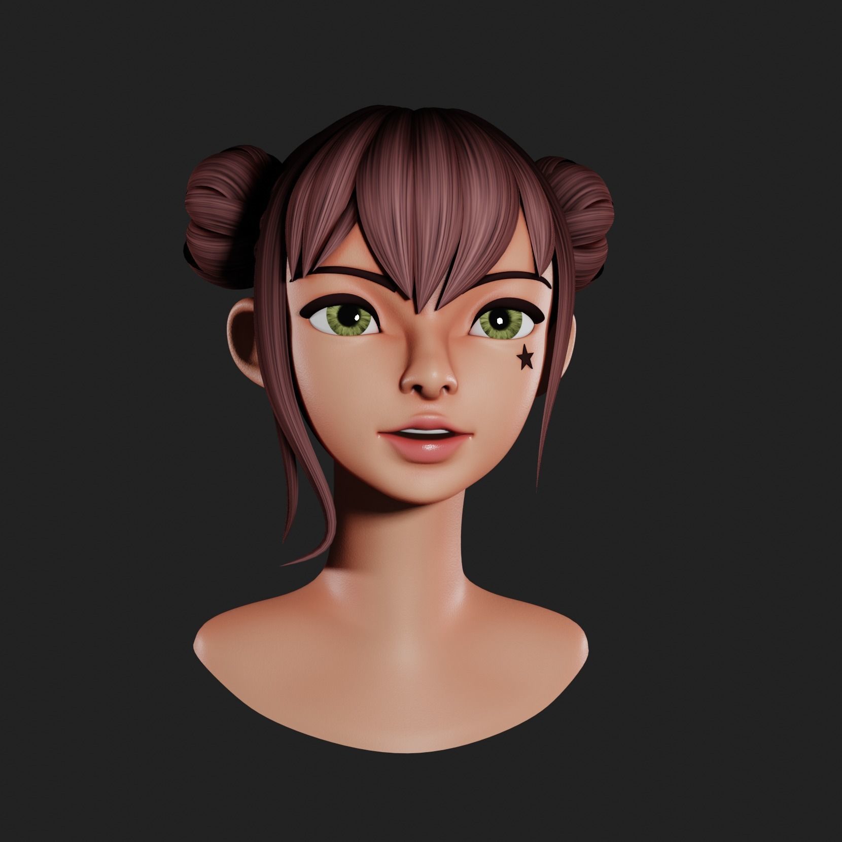 CAA Character Stylized Low-poly 3D model_6