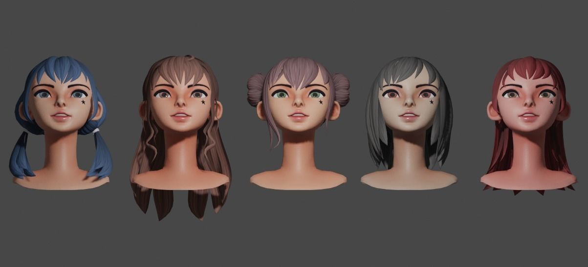 CAA Character Stylized Low-poly 3D model_2