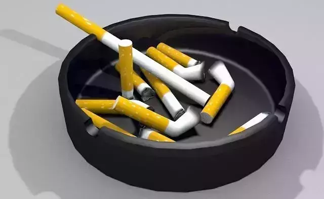 Ashtray and Cigarettes 3D model