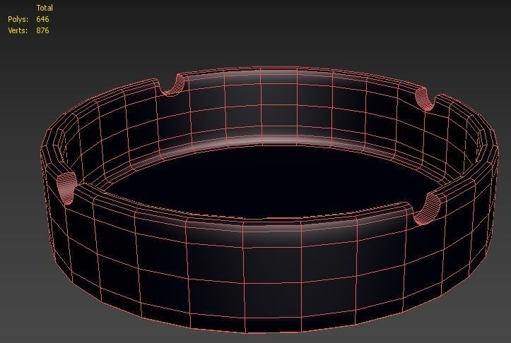 Ashtray and Cigarettes 3D model_4