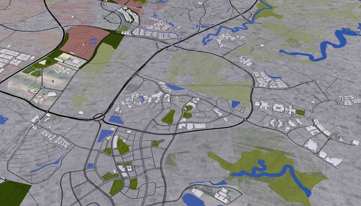 Singapore City Low-poly 3D model_54