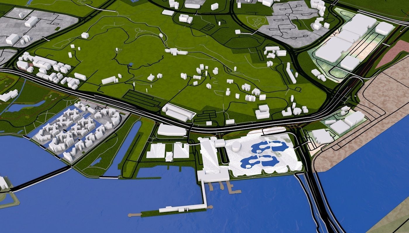 Singapore City Low-poly 3D model_32