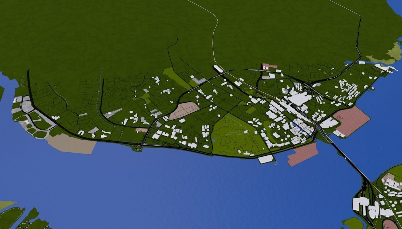 Singapore City Low-poly 3D model_61