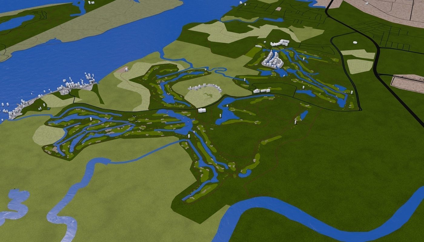 Singapore City Low-poly 3D model_71