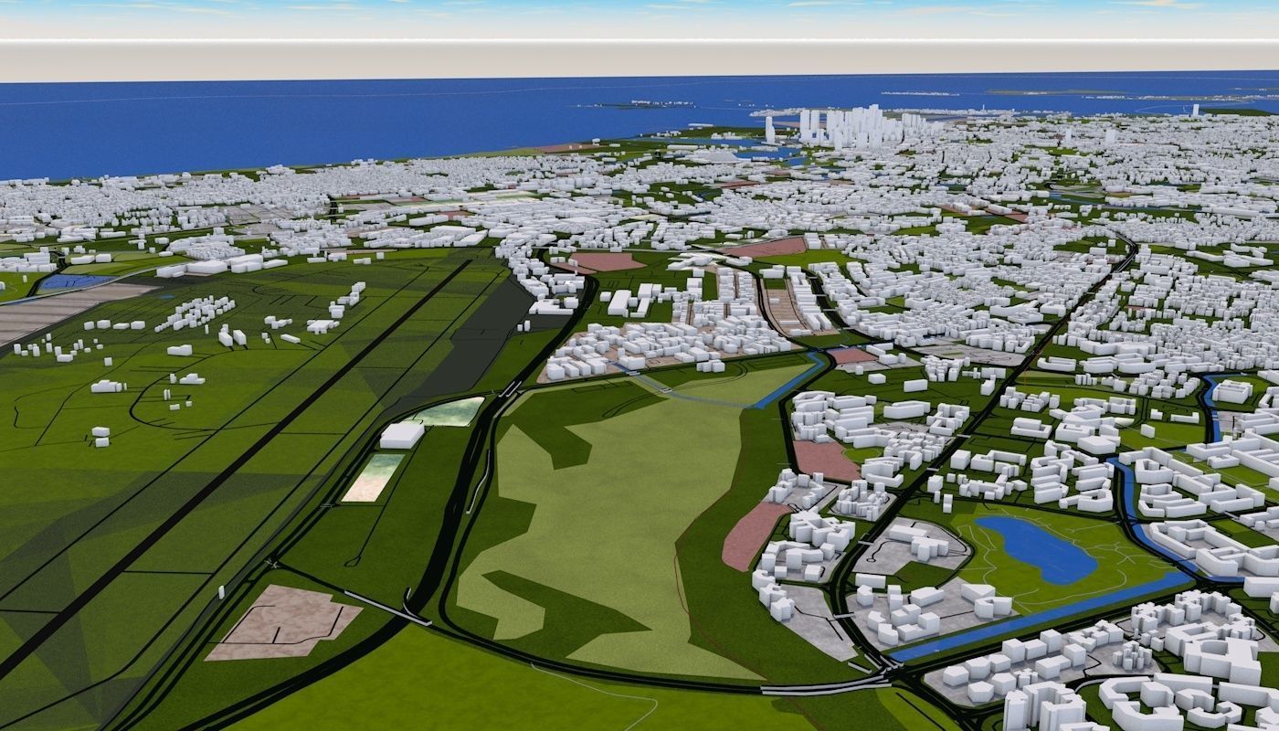 Singapore City Low-poly 3D model_59