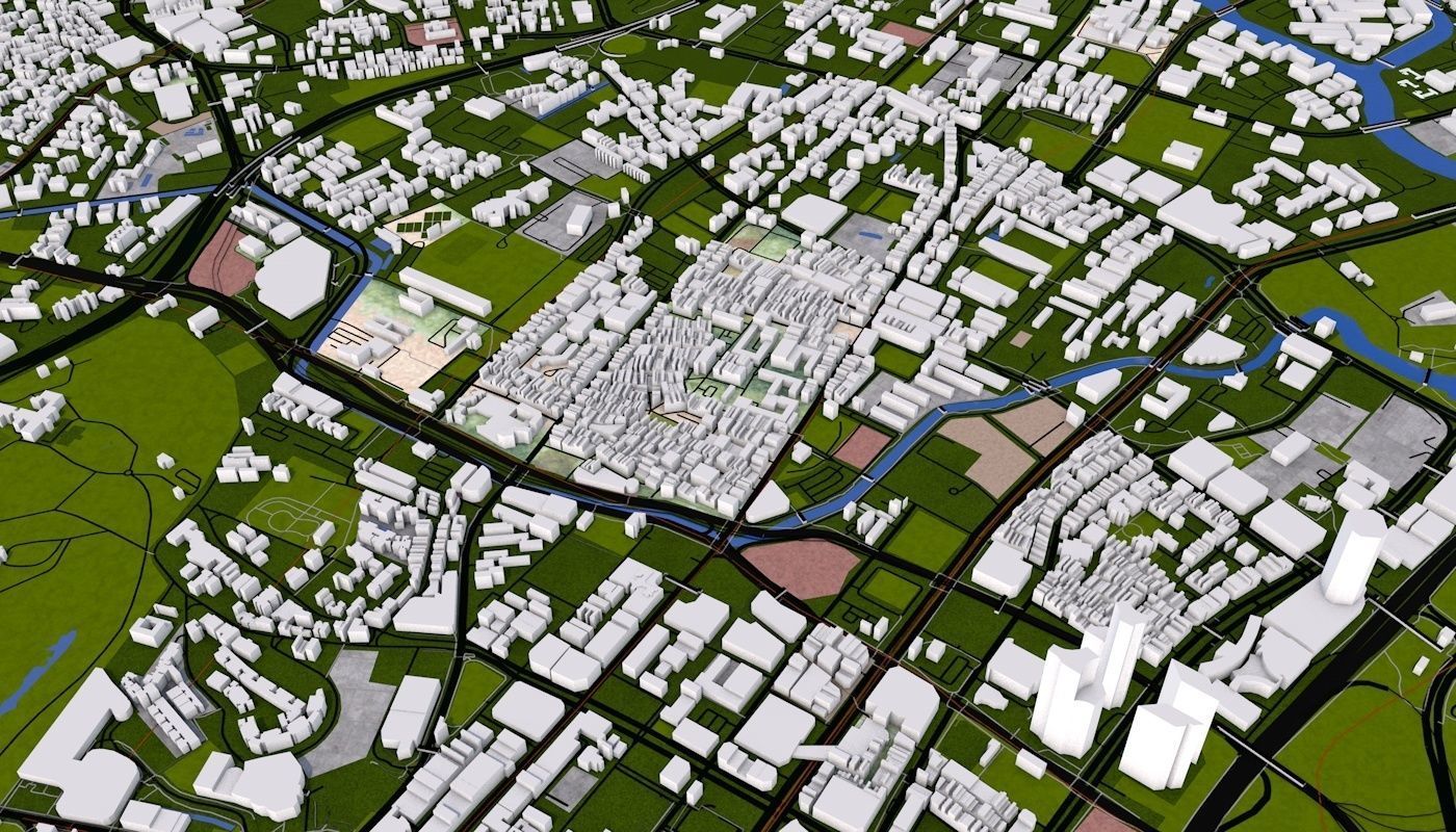 Singapore City Low-poly 3D model_18