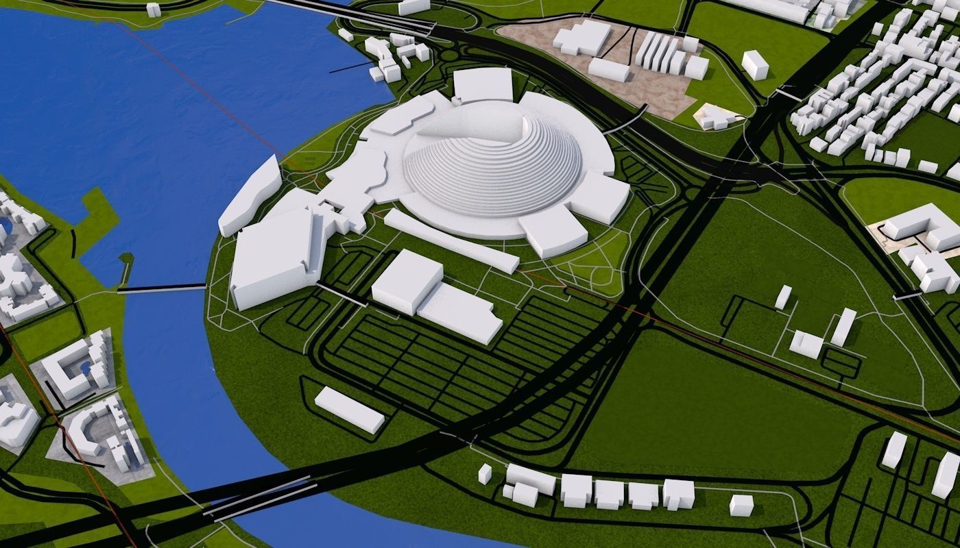 Singapore City Low-poly 3D model_6