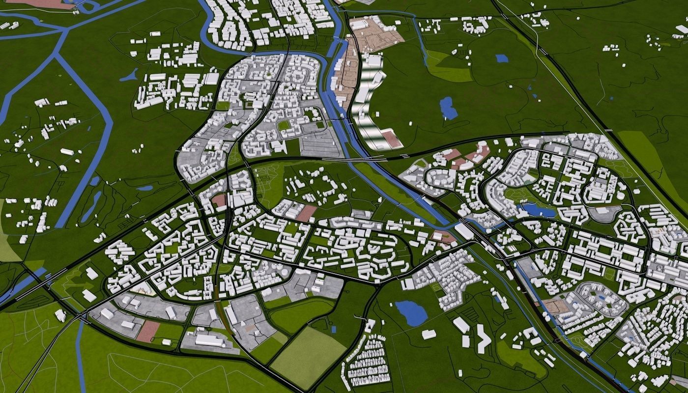 Singapore City Low-poly 3D model_47