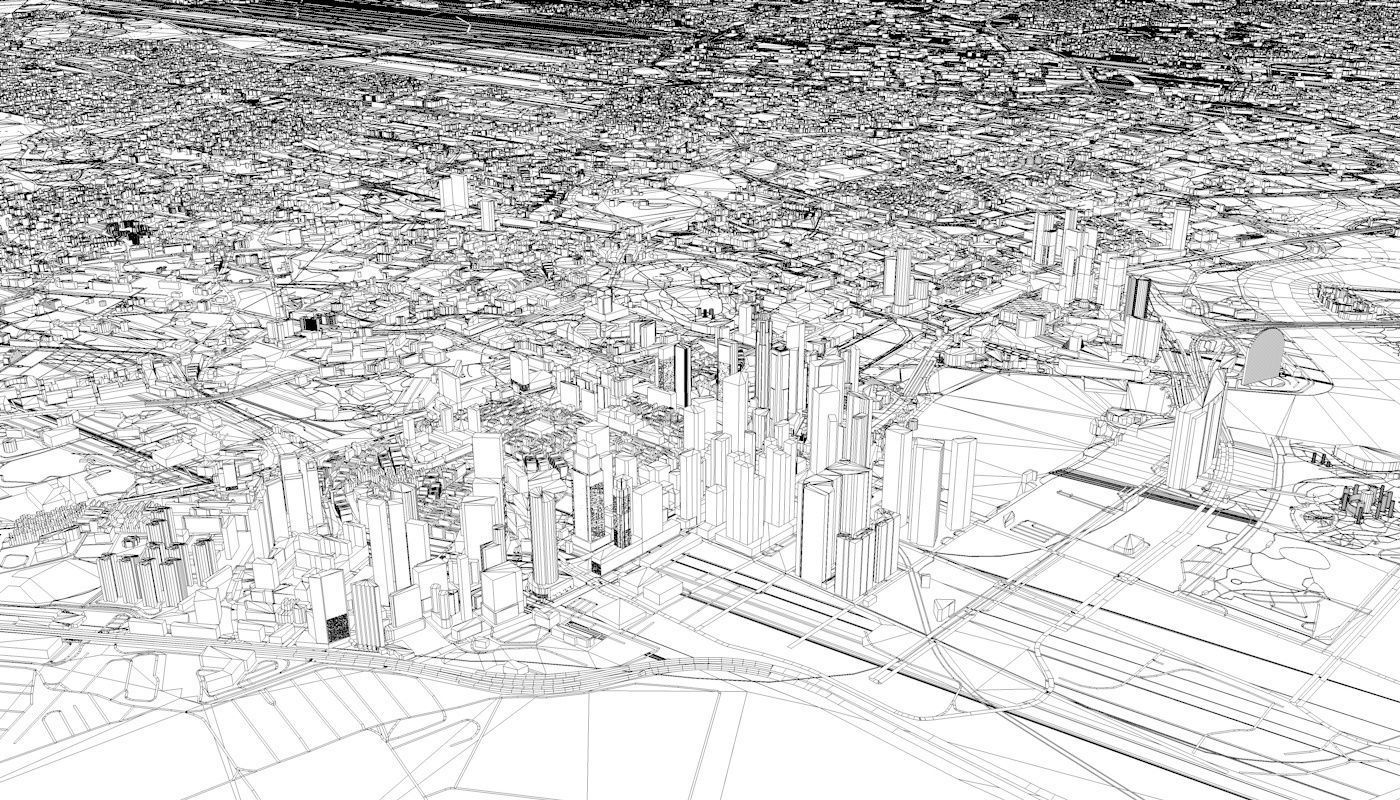 Singapore City Low-poly 3D model_75