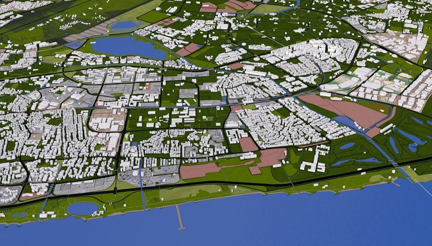 Singapore City Low-poly 3D model_51