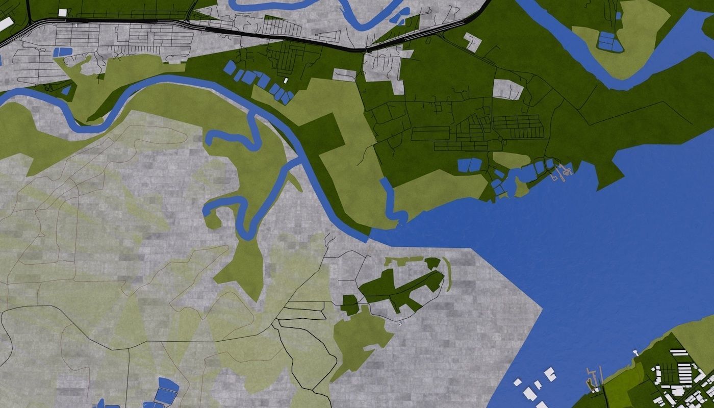 Singapore City Low-poly 3D model_28