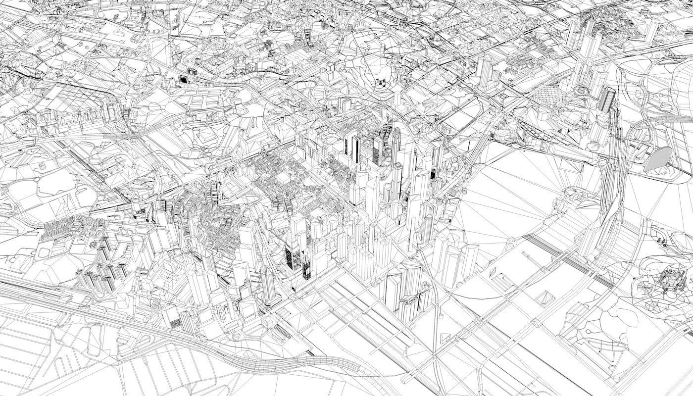 Singapore City Low-poly 3D model_76