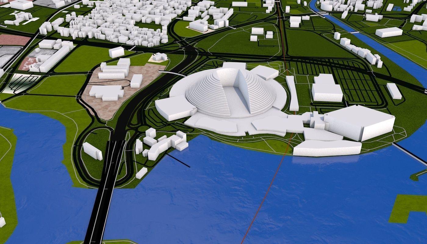 Singapore City Low-poly 3D model_5