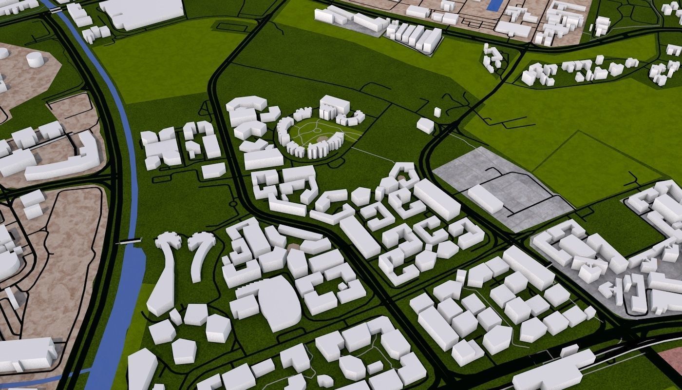 Singapore City Low-poly 3D model_66