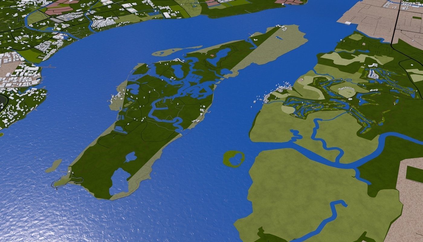 Singapore City Low-poly 3D model_72